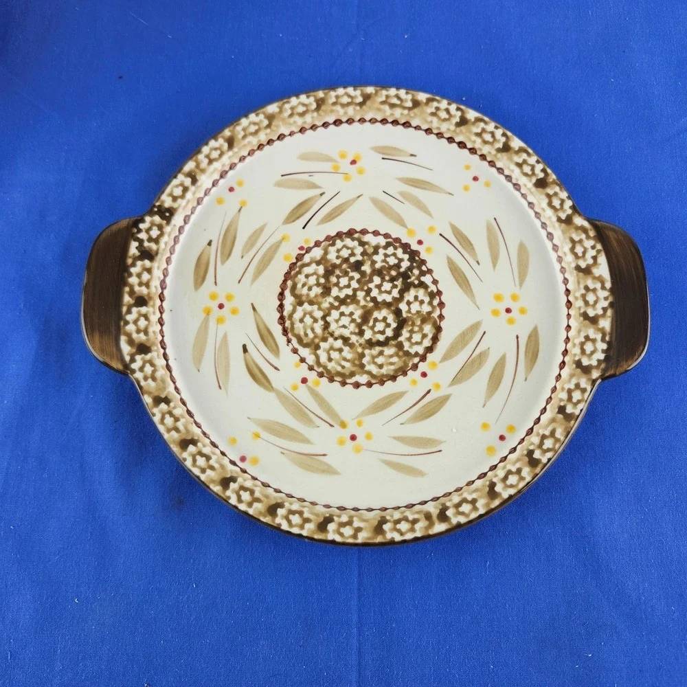 VTG Temptations By Tara Old World Ovenware Bowl Brown With Lid Trivet 1.5 Qt‎